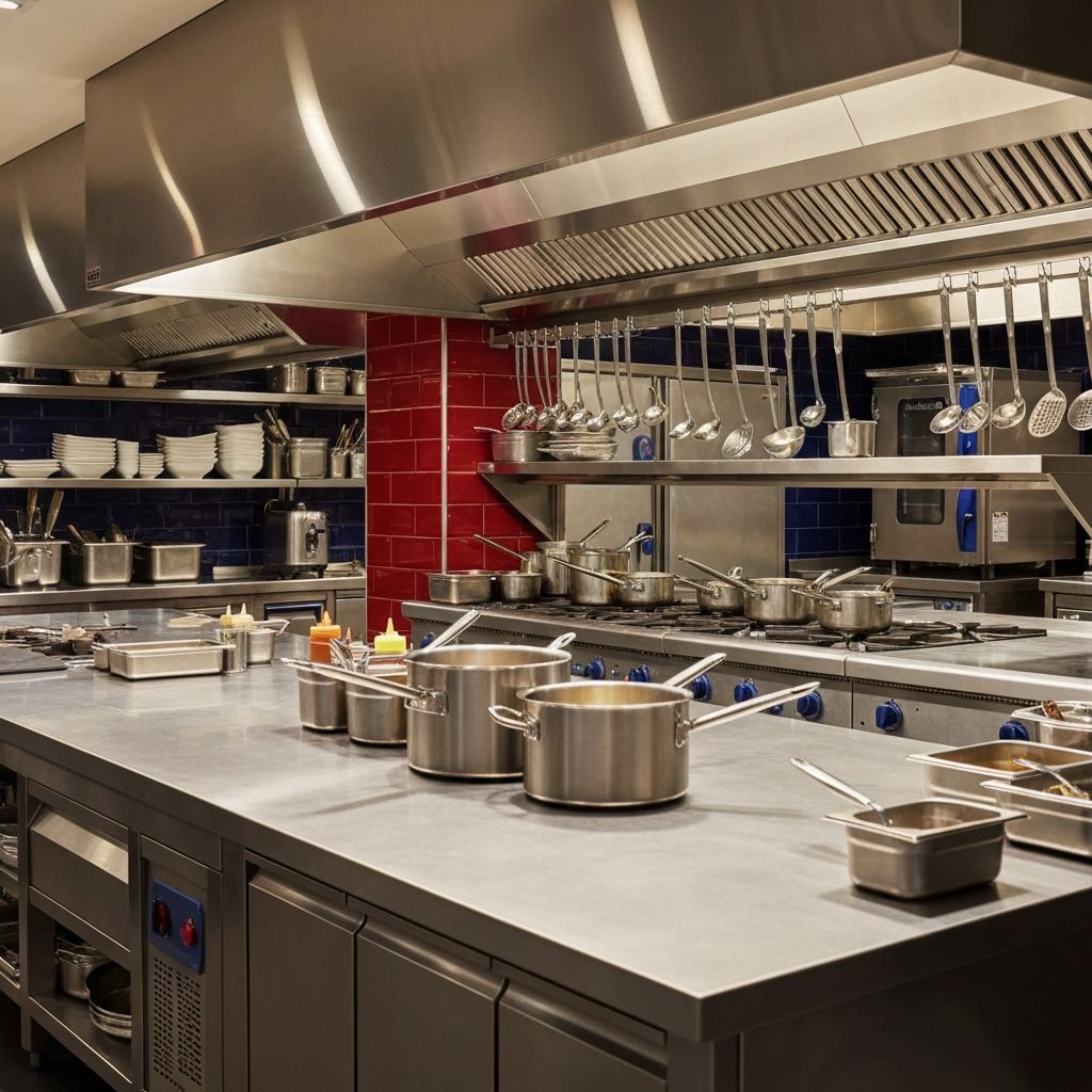 Professional commercial kitchen